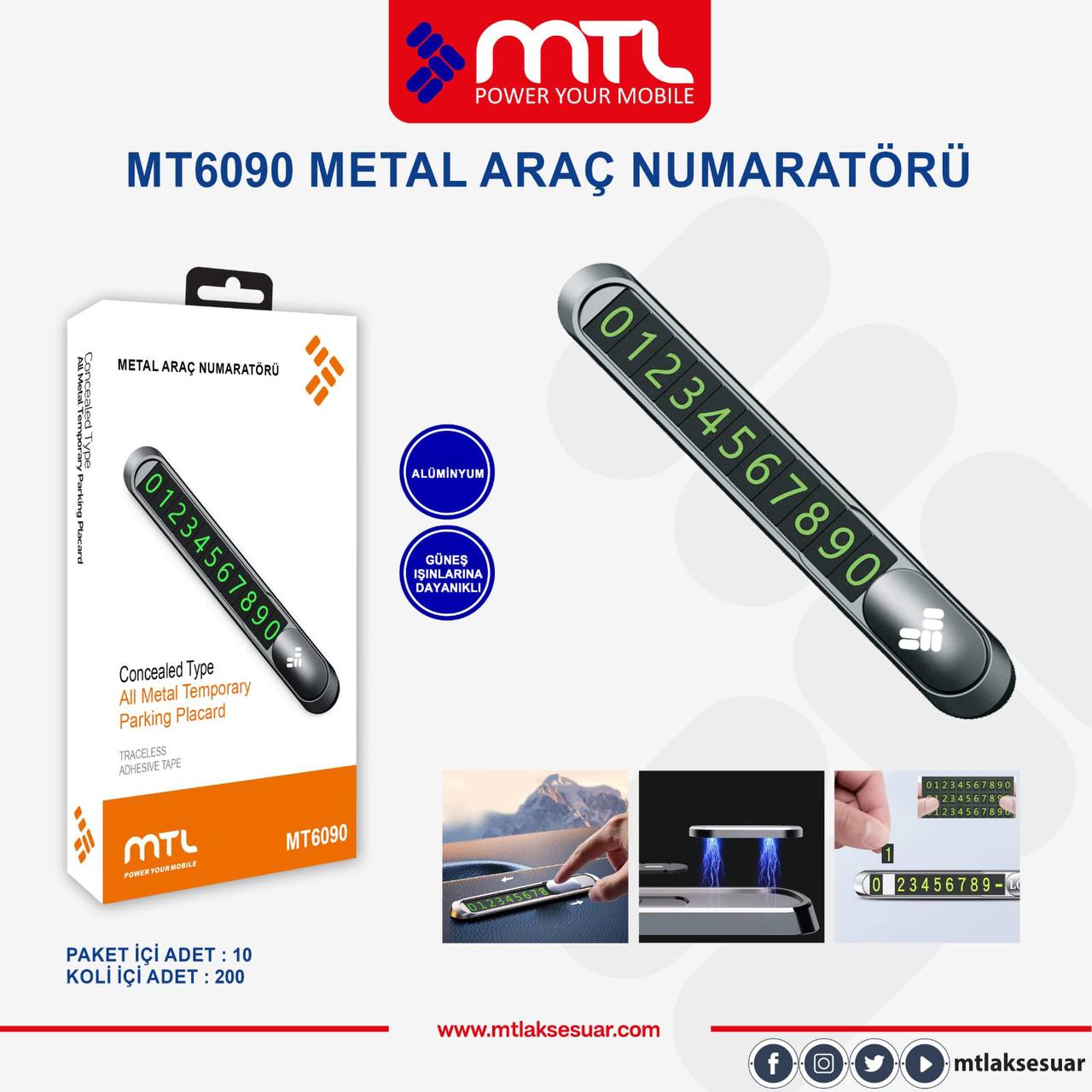 MTL Metal Araç Numaratörü